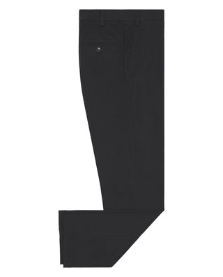 Black strech-cotton casual trousers