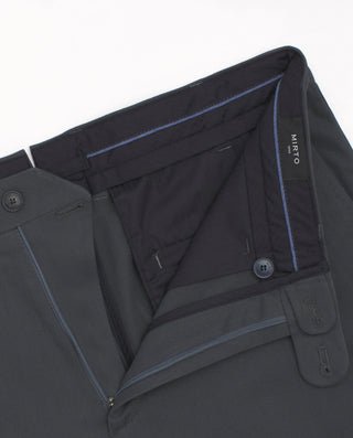 Gray strech-cotton casual trousers