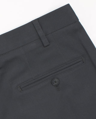 Gray strech-cotton casual trousers