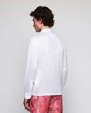 White Lisle knit shirt