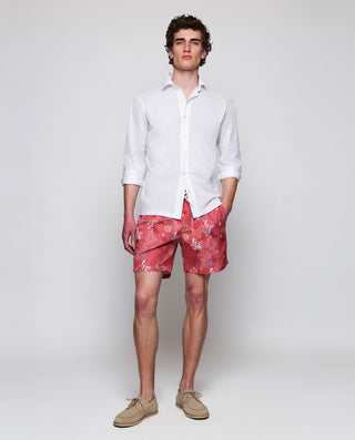 White Lisle knit shirt