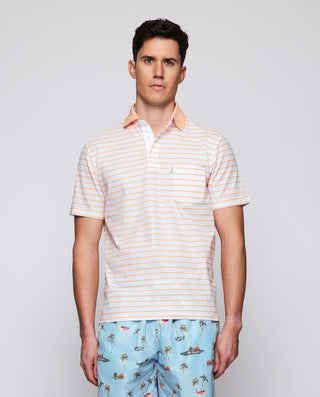 Polo de piqué rayas horizontales blancas y na by M | 03059_0051_2