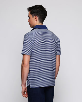 Polo rayas horizontales azul marino y blanco by MI | 03061_0050_3