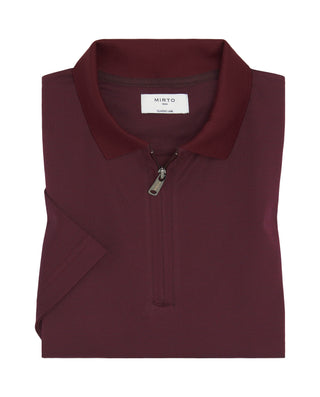 Polo granate cierre con cremallera by MIRTO | 03063_0050_1