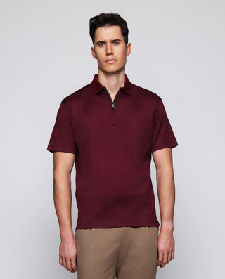 Polo granate cierre con cremallera by MIRTO | 03063_0050_2