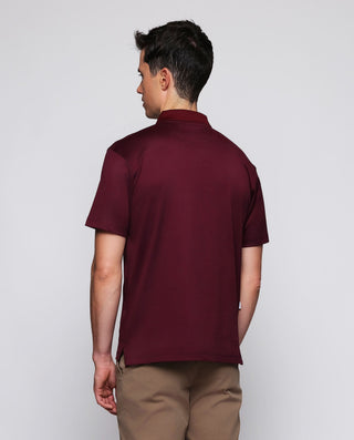 Garnet polo zip closure