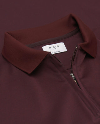 Garnet polo zip closure