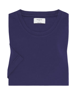 Camiseta azul marino cuello redondo de algodó by M | 03075_0057_3