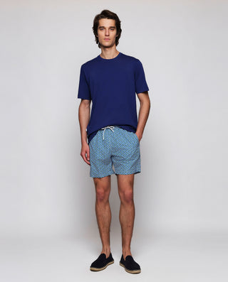Navy blue organic cotton crew neckline T shir