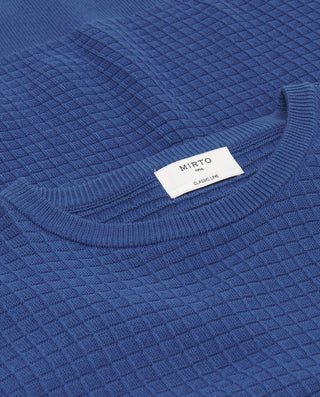 Jersey de punto azul en jacquard by MIRTO | 03079_0052_5