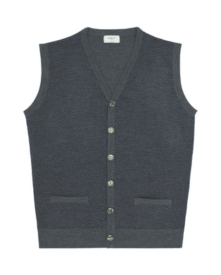 Chaleco de punto con delantero en jacquard by MIRT | 03111_0052_1