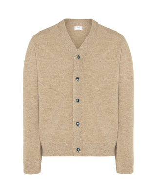 Camel cashmere feel knit cardigan