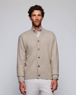 Camel cashmere feel knit cardigan