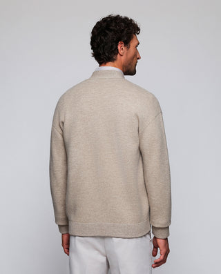 Camel cashmere feel knit cardigan
