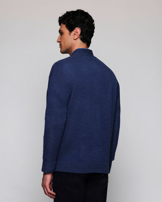 Blue cashmere feel knit cardigan