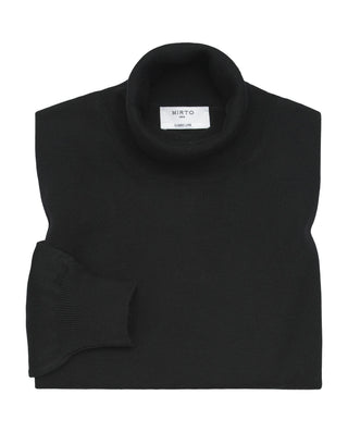 Jersey cuello alto negro de lana merino extra by M | 03145_0057_1