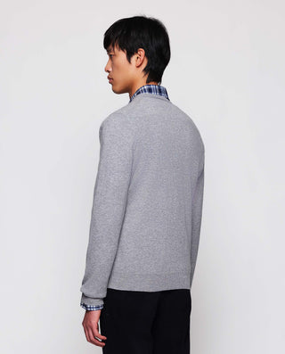 Jersey de Cashmere cuello V gris