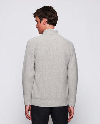 Chaqueta de punto Lambswool gris