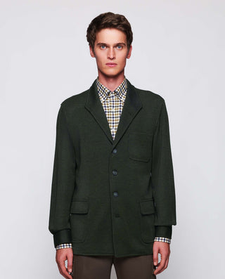 Chaqueta Teba verde de lana merino