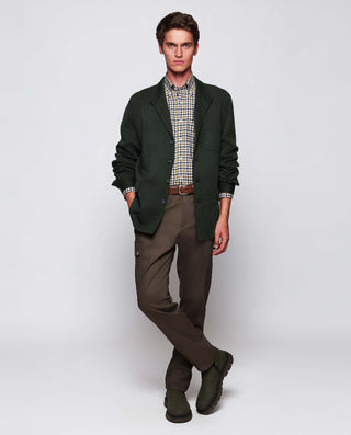 Chaqueta Teba verde de lana merino