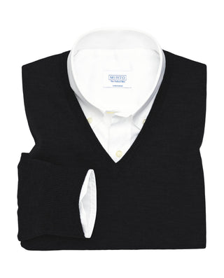 Jersey de lana merino (cuello V) by MIRTO | 03538_0058_1