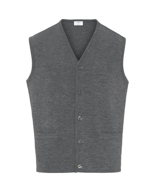 Chaleco de punto con botones gris by MIRTO | 03654_0052_1