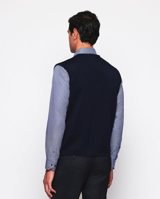 Chaleco de punto con botones azul marino by MIRTO | 03654_0053_3