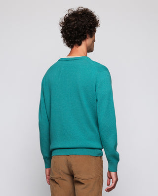 Mint green Lambswool V-neck jumper