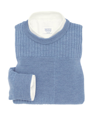 Jersey cuello redondo delantero patchwork by MIRTO | 03660_0051_1