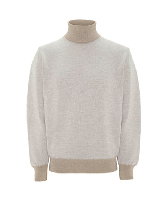 Beige knit jumper turtleneck