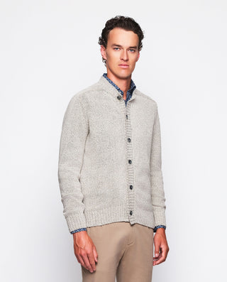 Chaqueta de punto beige con botones by MIRTO | 03670_0050_2