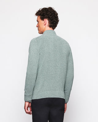 Gray button-down knit cardigan