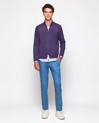 Chaqueta de punto melange con cremallera by MIRTO | 03672_0053_4