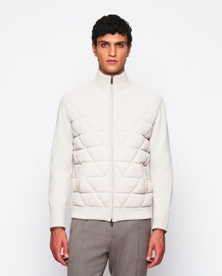 Chaqueta beige delantero acolchado de pana by MIRT | 03687_0050_2