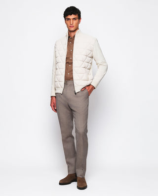 Chaqueta beige delantero acolchado de pana by MIRT | 03687_0050_4