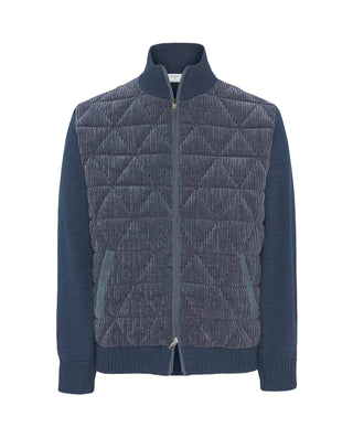 Chaqueta azul delantero acolchado de pana by MIRTO | 03687_0051_1