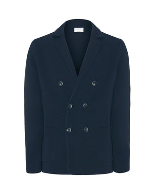 Chaqueta azul marino estilo esmoquin de punto by M | 03689_0052_1