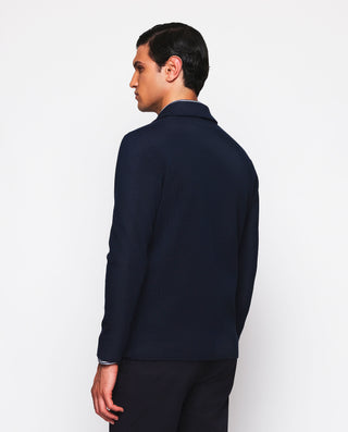 Chaqueta azul marino estilo esmoquin de punto by M | 03689_0052_3