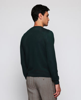 Extra fine merino wool jumper V-neck