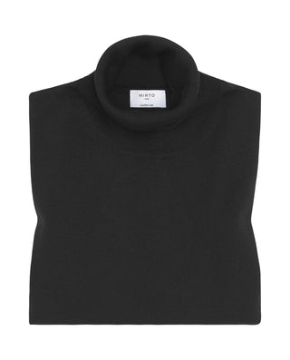 Jersey cuello alto negro de lana merino extra by M | 03693_0059_1