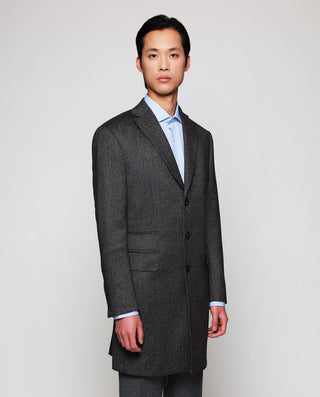 Abrigo regular fit diagonal gris