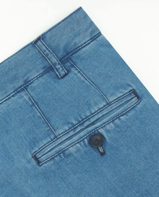 Pantalón regular fit denim lyocell y algodón azul claro