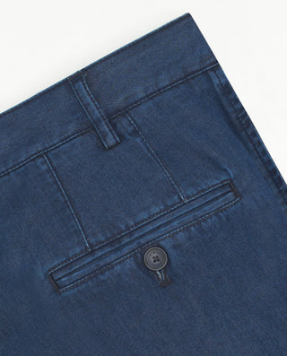 Pantalón regular fit denim lyocell y algodón azul oscuro