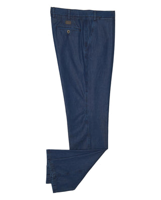 Pantalón regular fit denim lyocell y algodón azul oscuro