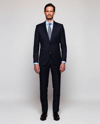 Traje azul royal de lana microestructura