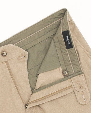 Bermuda cargo beige mezcla algodón y lino by MIRTO | 03978_0050_5