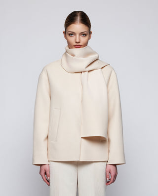 Chaquetón doble faz blanco de lana cashmere by MIR | 04035_0050_1