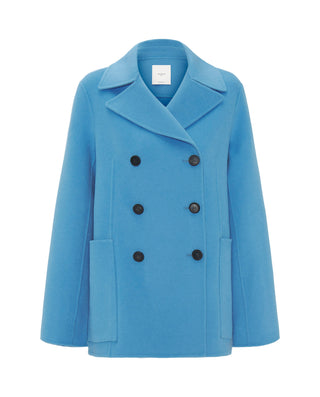 Chaquetón doble faz azul de lana cashmere by MIRTO | 04040_0050_4