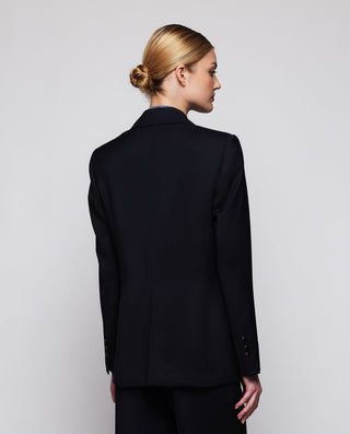 Blazer cruzada azul marino de lana by MIRTO | 04108_0050_2