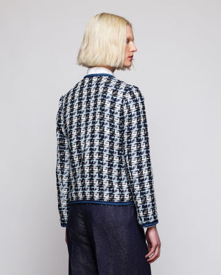 Chaqueta azul de tweed by MIRTO | 04110_0050_2